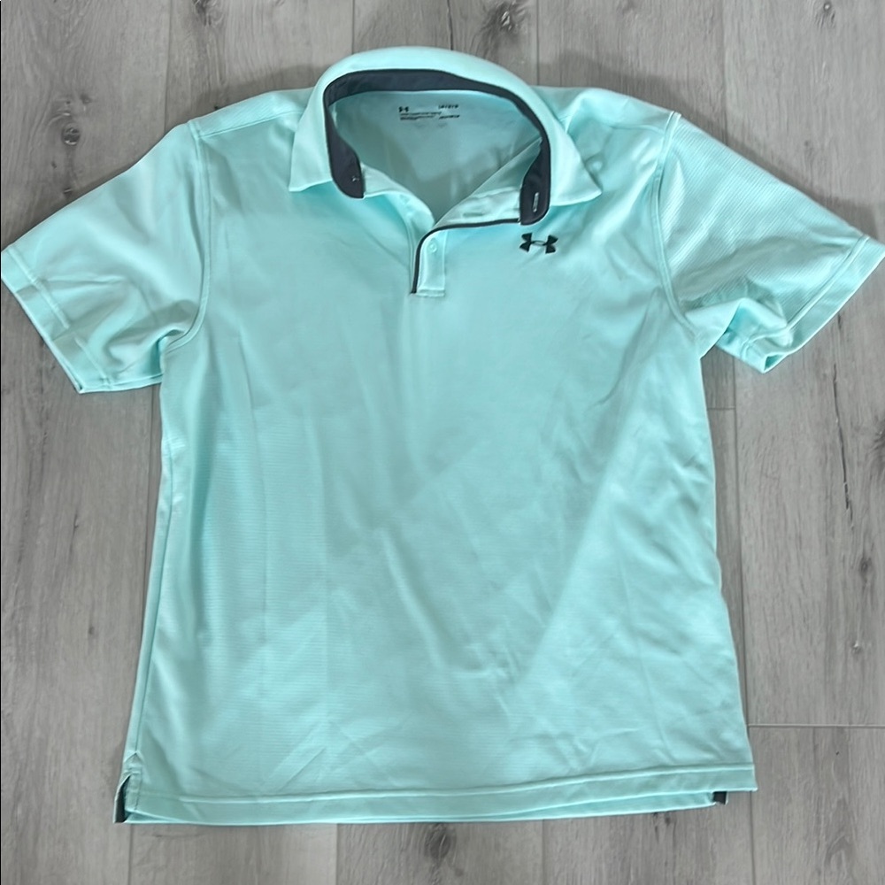 Under Armour Light Blue Heat Gear Polo Shirt